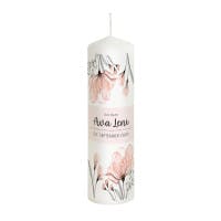 Taufkerze Blume rosa -Modell Ave Leni Taufkerze Blume rosa -Modell Ave Leni